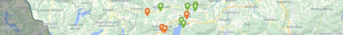 Map view for Pharmacies emergency services nearby Berg im Attergau (Vöcklabruck, Oberösterreich)